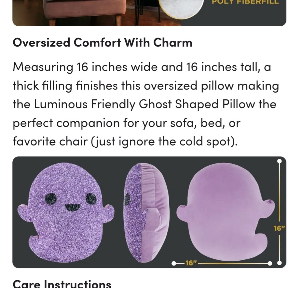 2 Sparkles Friendly Ghost Shaped Pink Rhinestone Pillow Set Halloween - Picture 13 of 15